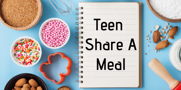 Teen Share a Meal