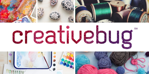 photos of different crafts with text Creativebug