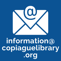 Email Icon with information at copiague library . org